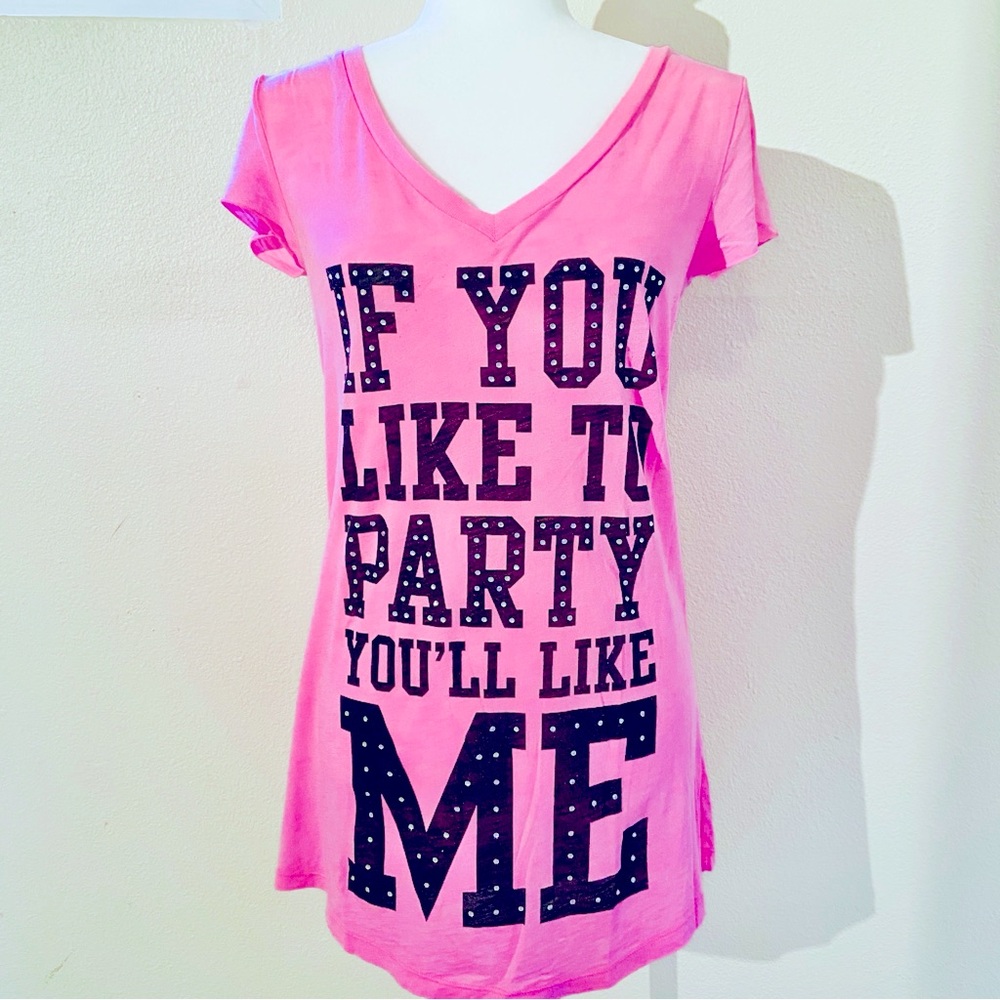 Victoria’s Secret PINK Rhinestone Tee Vintage